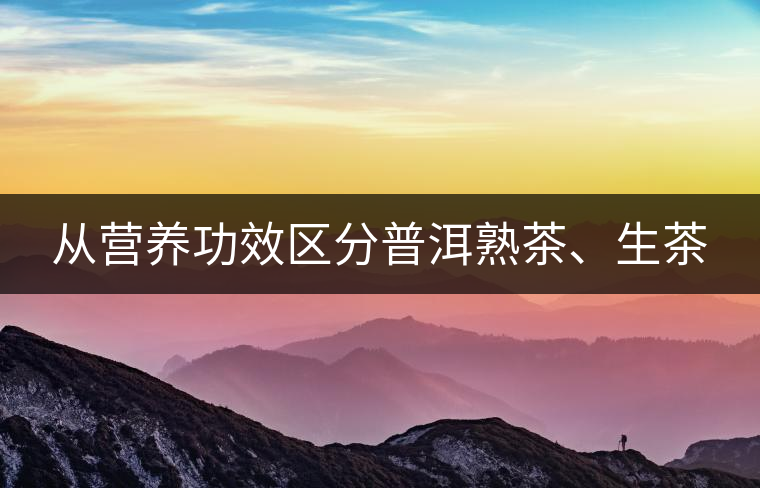 從營養(yǎng)功效區(qū)分普洱熟茶、生茶