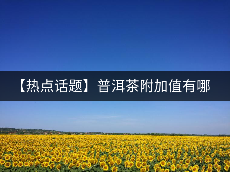 【熱點(diǎn)話題】普洱茶附加值有哪些？
