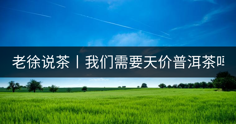 老徐說(shuō)茶丨我們需要天價(jià)普洱茶嗎？