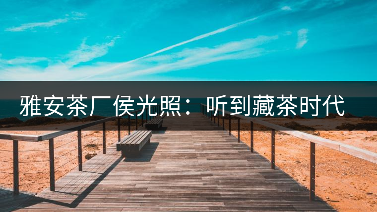 雅安茶廠侯光照:聽(tīng)到藏茶時(shí)代的腳步聲 雅安茶廠侯光照:聽(tīng)到藏茶時(shí)代的腳步聲