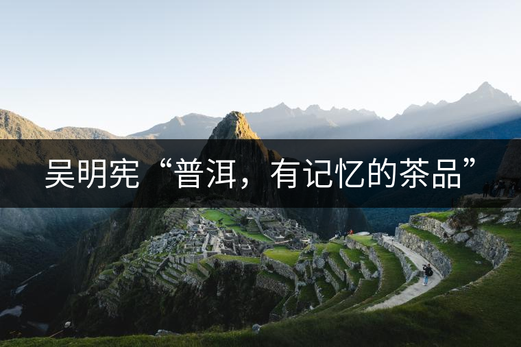 吳明憲“普洱，有記憶的茶品”