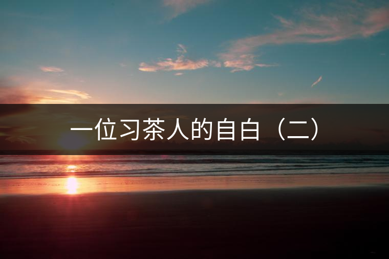 一位習(xí)茶人的自白（二）