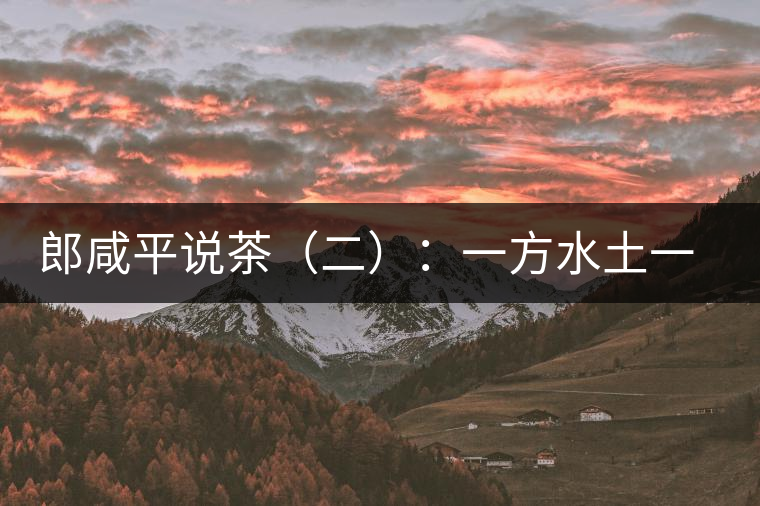 郎咸平說(shuō)茶(二):一方水土一方人 郎咸平說(shuō)茶(二):一方水土一方人