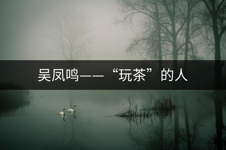 吳鳳鳴——“玩茶”的人