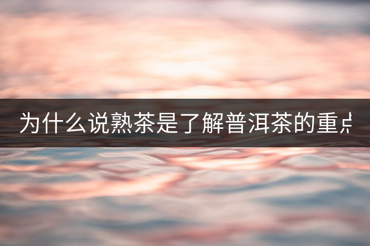 為什么說熟茶是了解普洱茶的重點(diǎn)？
