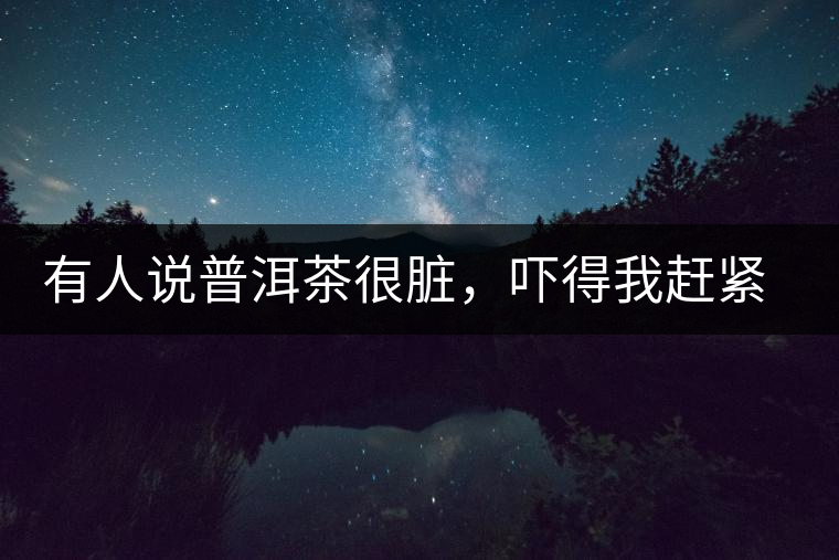 有人說普洱茶很臟，嚇得我趕緊喝杯熟茶壓壓驚