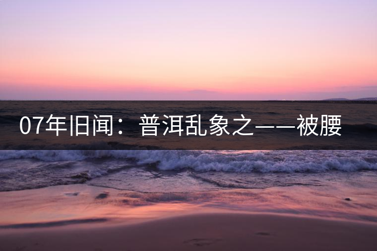 07年舊聞：普洱亂象之——被腰斬的古樹(shù)茶