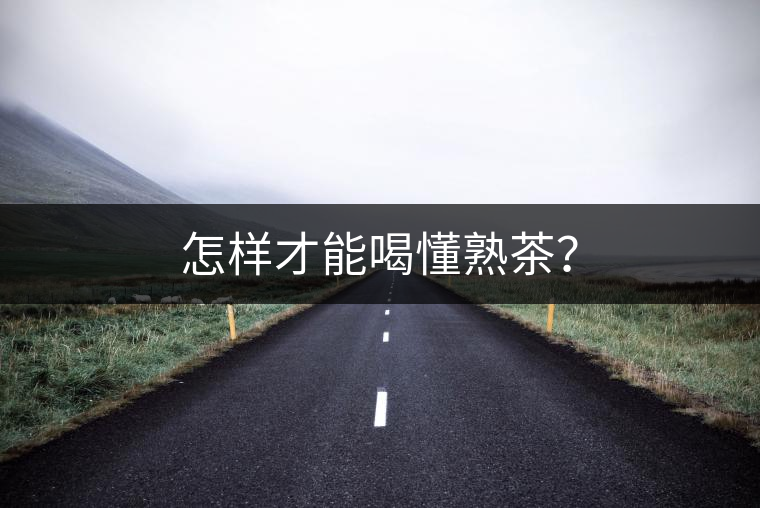 怎樣才能喝懂熟茶？