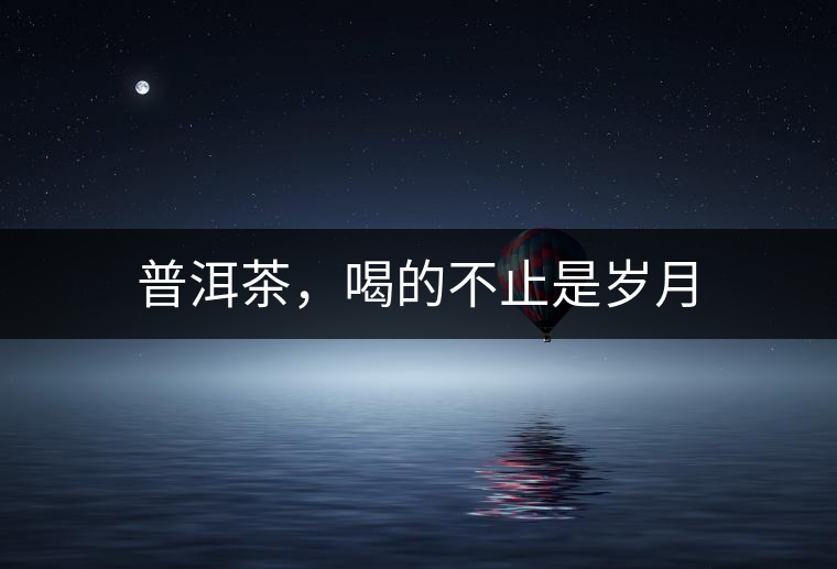 普洱茶，喝的不止是歲月