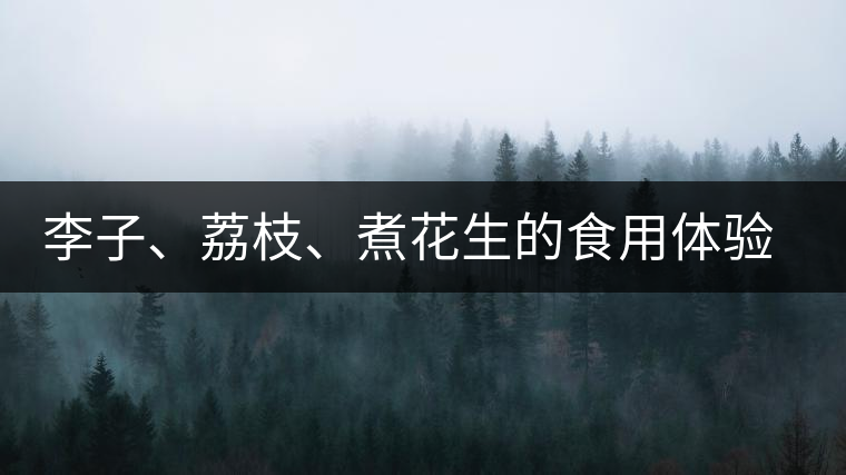 李子、荔枝、煮花生的食用體驗(yàn)來(lái)比對(duì)普洱茶的湯體口感