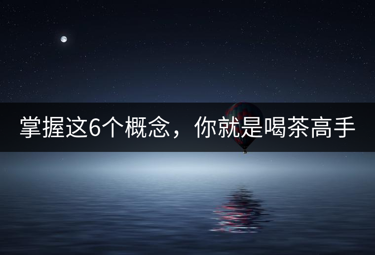 掌握這6個概念，你就是喝茶高手