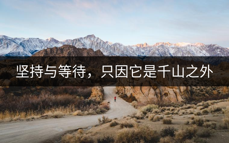 堅(jiān)持與等待，只因它是千山之外