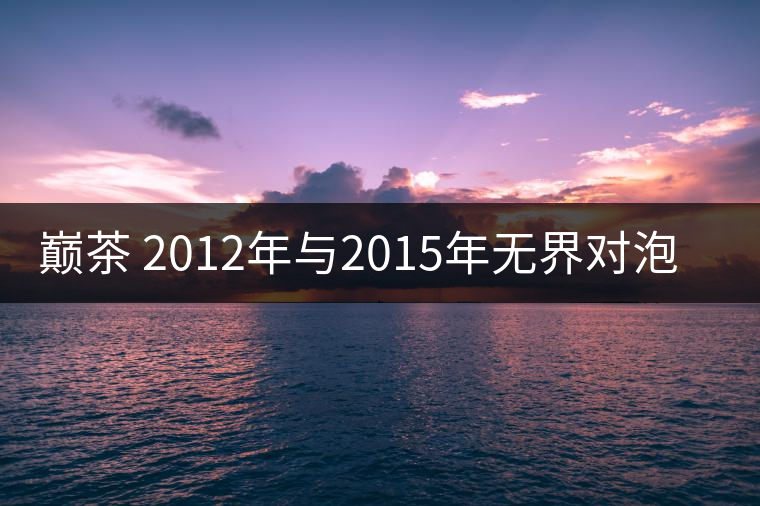 巔茶 2012年與2015年無界對泡啟示錄！