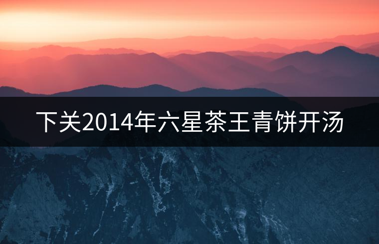 下關(guān)2014年六星茶王青餅開(kāi)湯