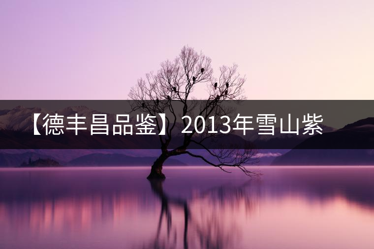 【德豐昌品鑒】2013年雪山紫條 【德豐昌品鑒】2013年雪山紫條
