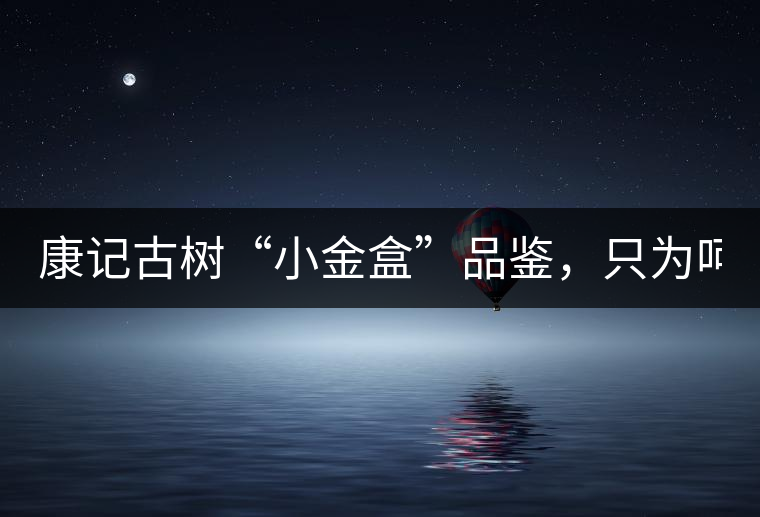 康記古樹“小金盒”品鑒，只為呵護(hù)您的味蕾！