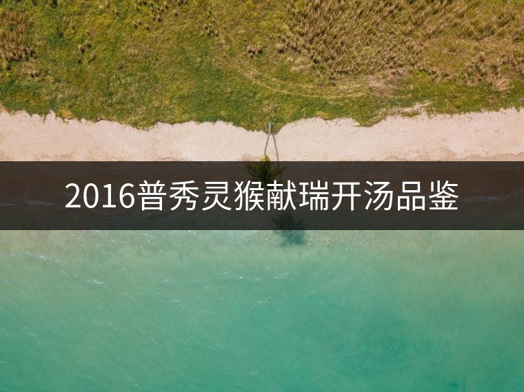 2016普秀靈猴獻瑞開湯品鑒