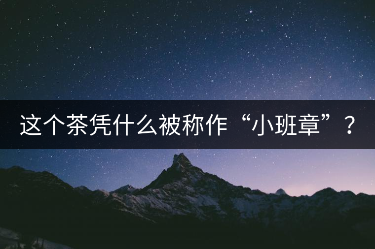 這個茶憑什么被稱作“小班章”？