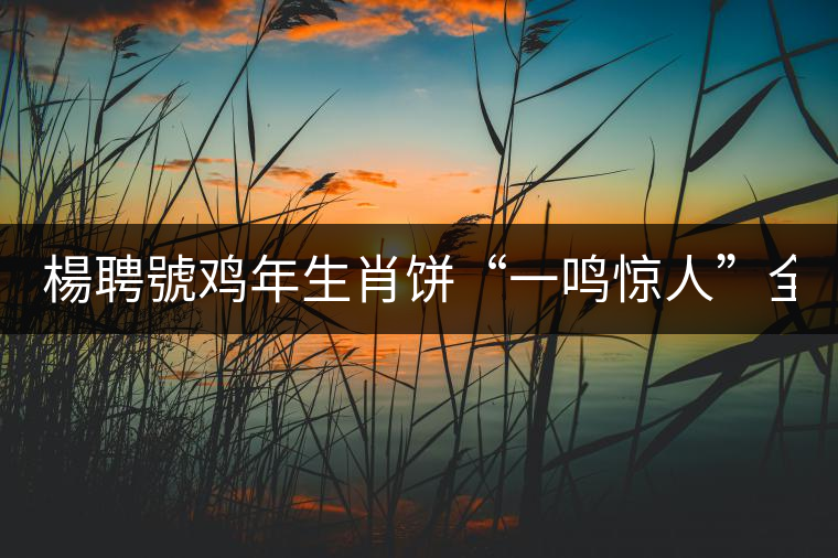楊聘號雞年生肖餅“一鳴驚人”全國上市！