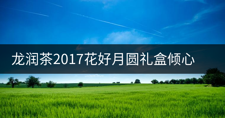 龍潤(rùn)茶2017花好月圓禮盒傾心登場(chǎng)，中秋有它才算團(tuán)圓！