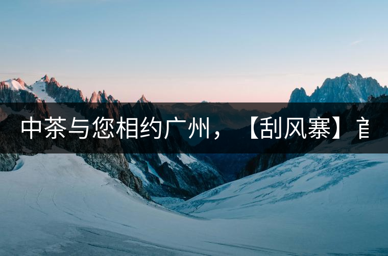 中茶與您相約廣州，【刮風(fēng)寨】首次亮相！