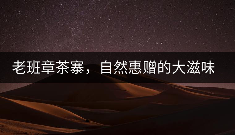 老班章茶寨，自然惠贈的大滋味，大滿足