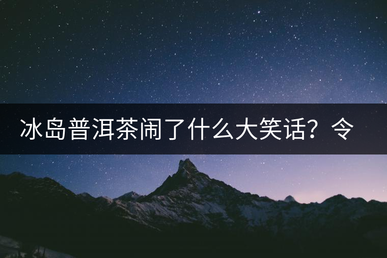 冰島普洱茶鬧了什么大笑話？令茶界人士們捧腹大笑？