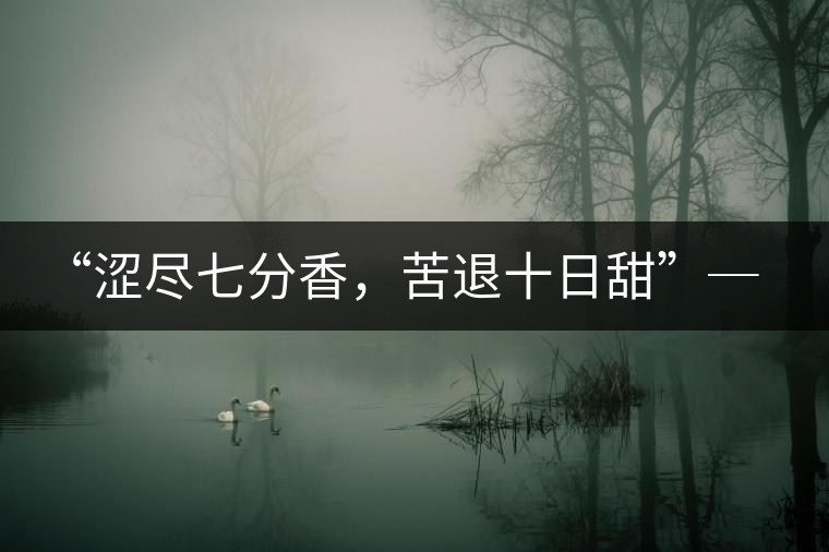 “澀盡七分香，苦退十日甜”─ 老曼娥
