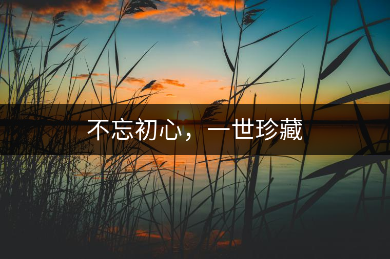 不忘初心，一世珍藏