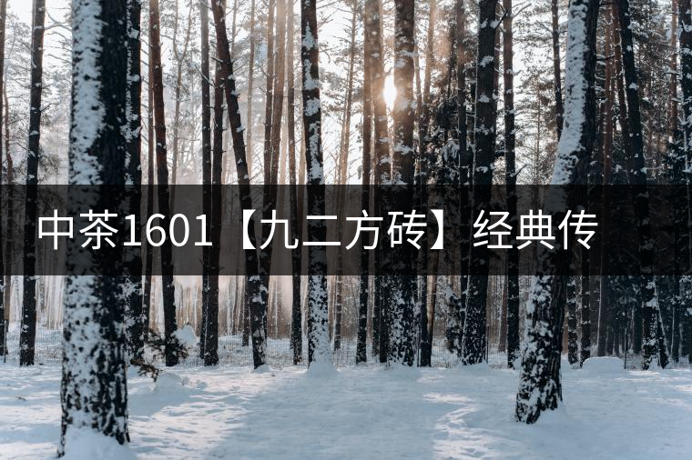 中茶1601【九二方磚】經(jīng)典傳承，巔峰即現(xiàn)
