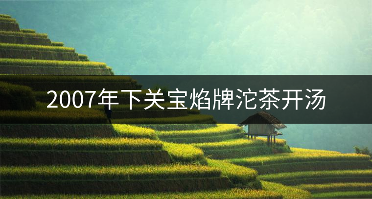 2007年下關寶焰牌沱茶開湯