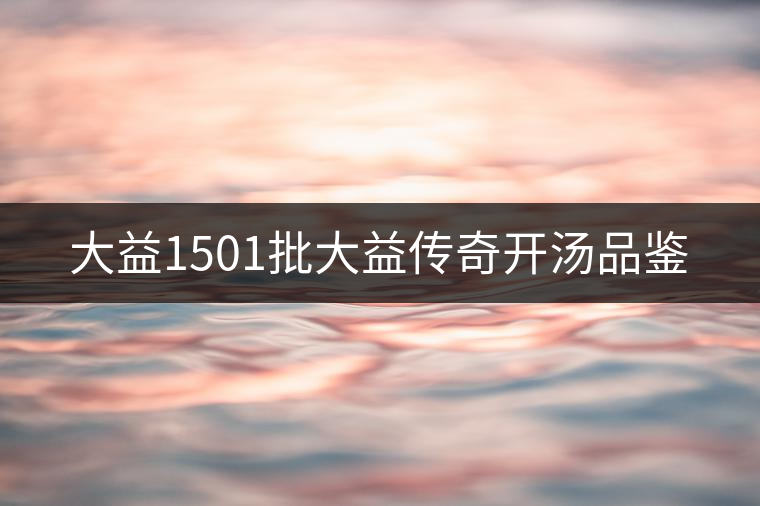 大益1501批大益?zhèn)髌骈_(kāi)湯品鑒