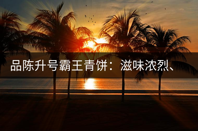 品陳升號(hào)霸王青餅：滋味濃烈、霸氣十足