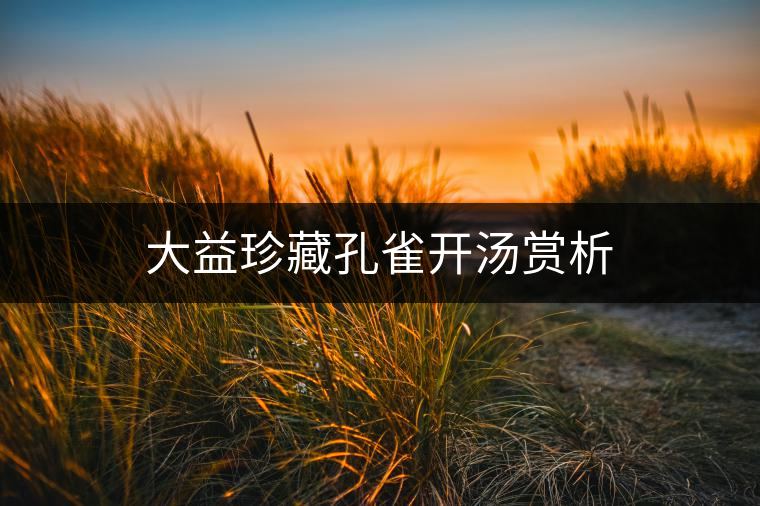 大益珍藏孔雀開湯賞析