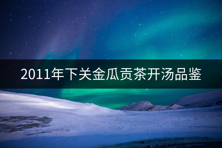 2011年下關(guān)金瓜貢茶開湯品鑒