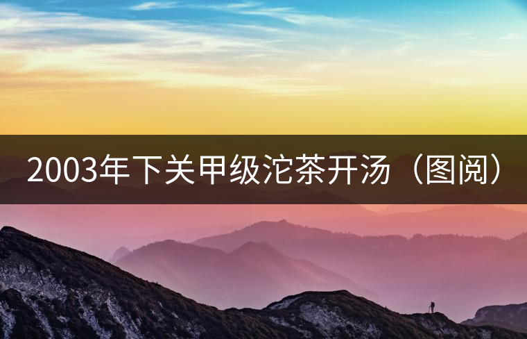 2003年下關(guān)甲級(jí)沱茶開(kāi)湯(圖閱) 2003年下關(guān)甲級(jí)沱茶開(kāi)湯(圖閱)
