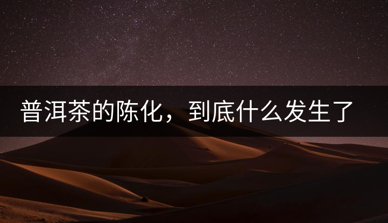 普洱茶的陳化，到底什么發(fā)生了哪些變化？