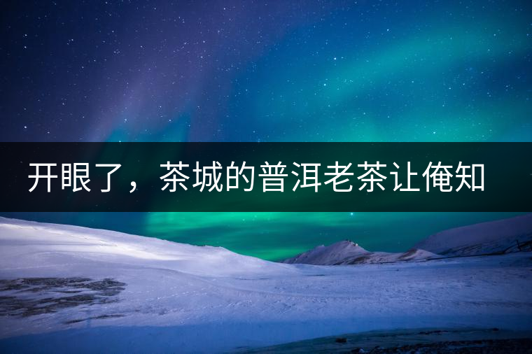 開眼了，茶城的普洱老茶讓俺知道了老茶樹