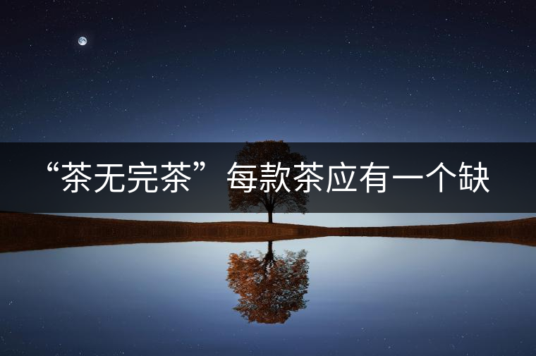 “茶無完茶”每款茶應(yīng)有一個(gè)缺點(diǎn)！