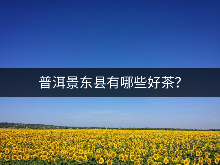 普洱景東縣有哪些好茶？