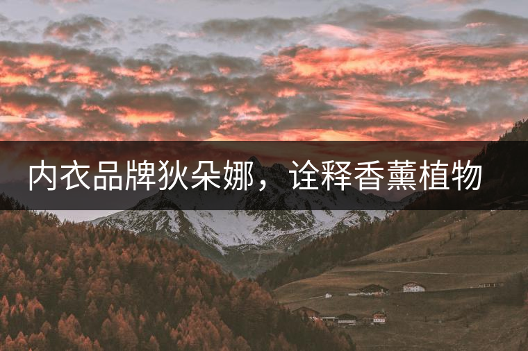 內(nèi)衣品牌狄朵娜，詮釋香薰植物精油內(nèi)衣新潮流！