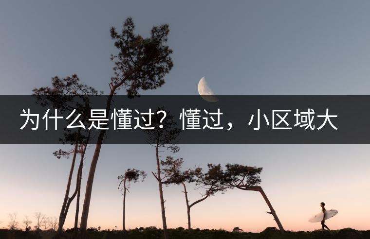 為什么是懂過？懂過，小區(qū)域大智慧