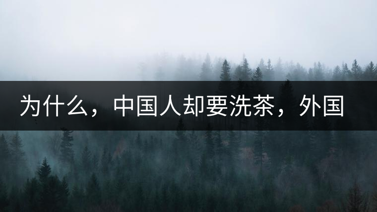 為什么，中國(guó)人卻要洗茶，外國(guó)人怎么不洗？