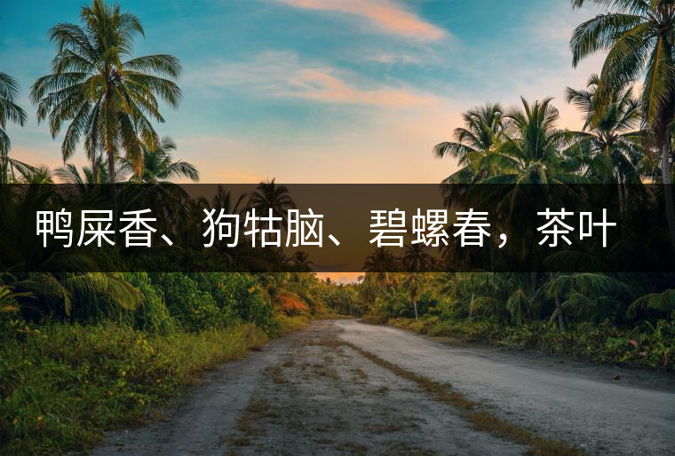 鴨屎香、狗牯腦、碧螺春，茶葉到底是如何被命名的