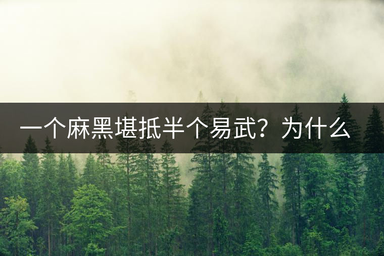 一個(gè)麻黑堪抵半個(gè)易武？為什么這么好喝？