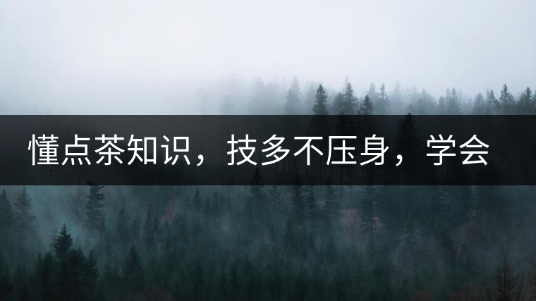 懂點茶知識，技多不壓身，學(xué)會這些秒變茶藝高手