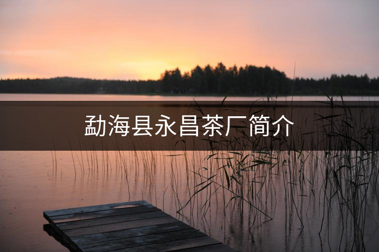 勐海縣永昌茶廠簡(jiǎn)介