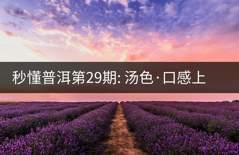 秒懂普洱第29期: 湯色·口感上怎么辨別干倉跟濕倉？