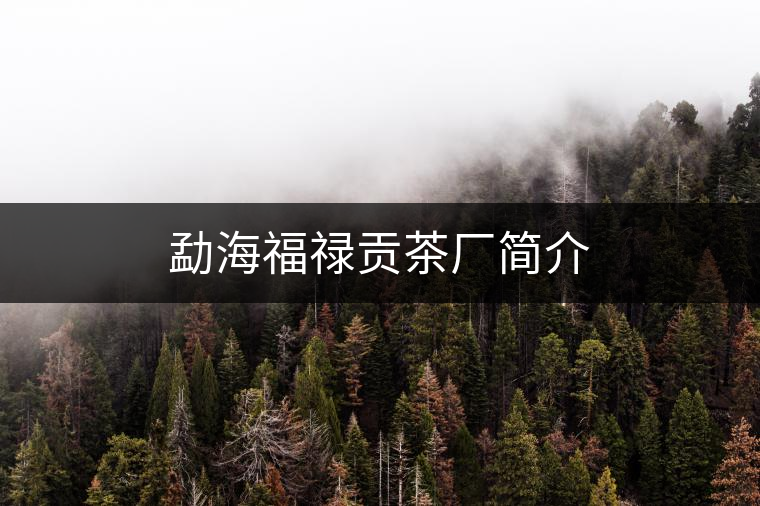勐海福祿貢茶廠(chǎng)簡(jiǎn)介 勐海福祿貢茶廠(chǎng)簡(jiǎn)介
