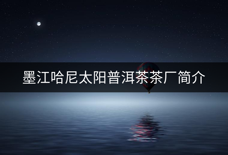 墨江哈尼太陽普洱茶茶廠簡介